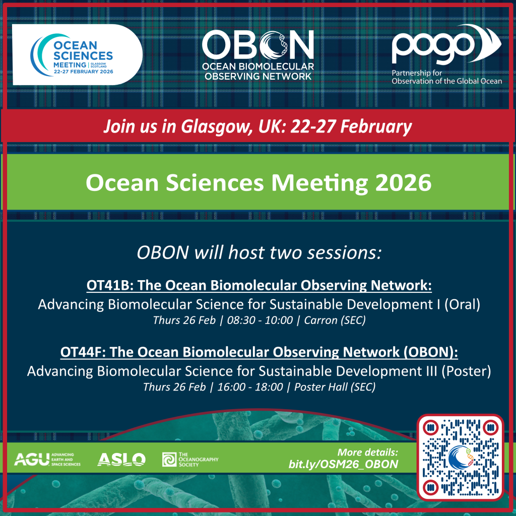 OSM26 in Glasgow, Feb 2026. OBON will host two sessions - oral and poster - on Thurs 26 Feb